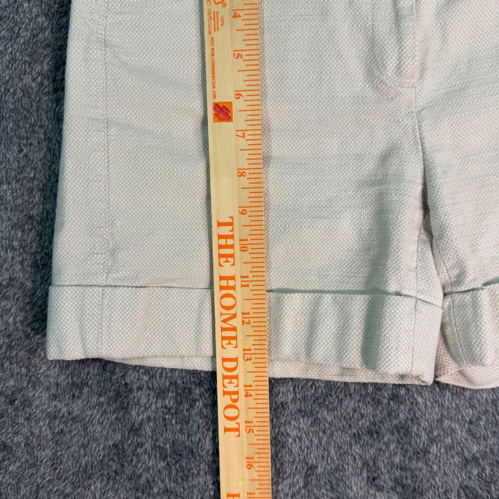 White‎ House Black Market Shorts Womens 2 Cream Textured Cuffed Low Rise Neutral - Picture 11 of 13